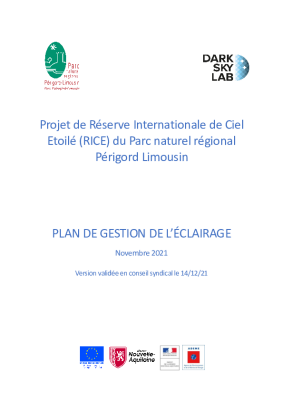 Plan de gestion de l'éclairage