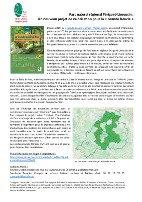 Parc naturel régional Périgord-Limousin : Un nouveau projet de valorisation pour la « Grande boucle »