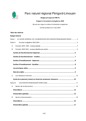 Begrotingsrichtlijnen rapport CS 05.03.25