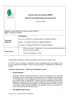 CR - Commission GEMAPI du 24.06.2024
