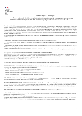 Avis d'enquête publique