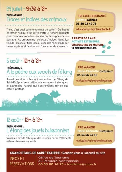 Dpt24 Programme rendezvous nature CPIE 5 12 aout