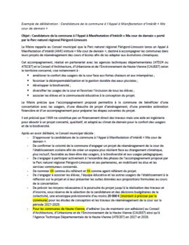 Exemple de délibération