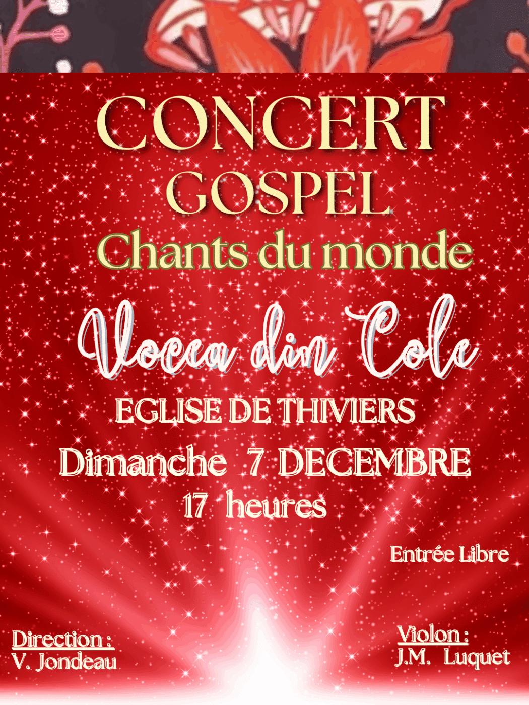 White And Gold Elegant Celebration Gospel Concert Poster - 2