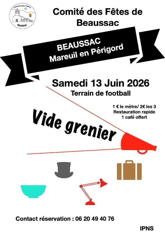 vide-greniers 13 juin 2026 Beaussac