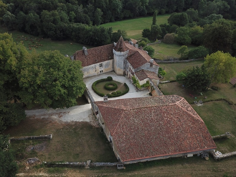Château d'Aucors vue aérienne