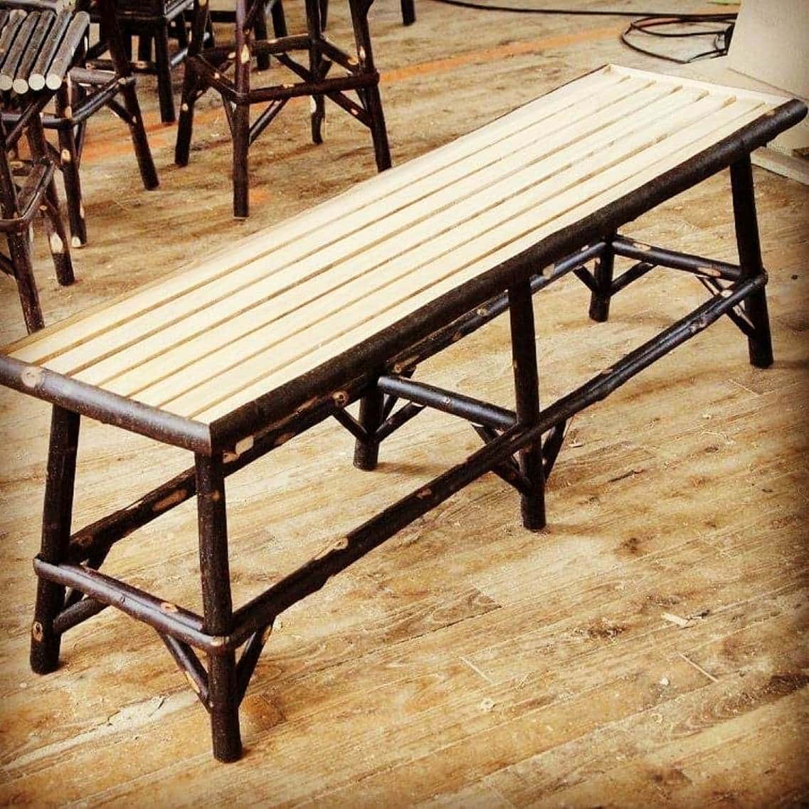 Banc en châtaignier